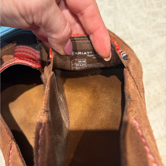 Ariat Cruiser Slip On Shoes Brown Suede Serape Stripe Loafer Size 9B - Picture 7 of 7